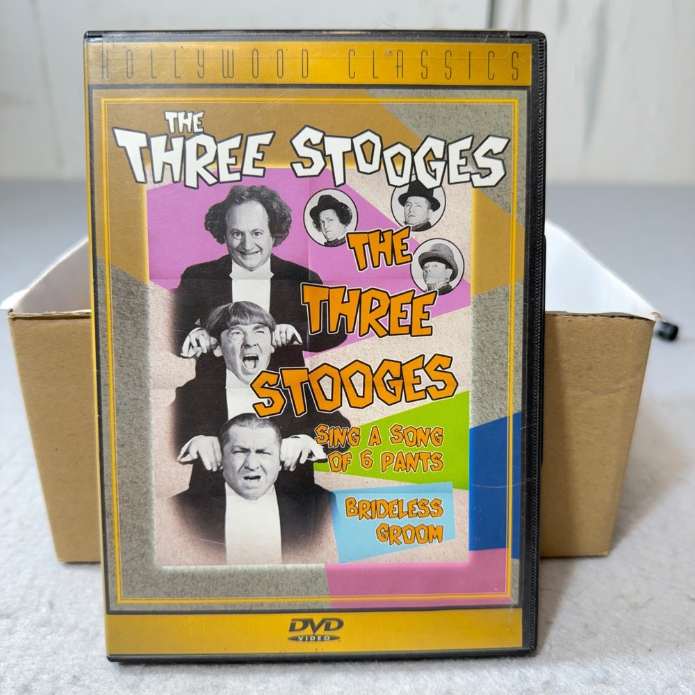 The Three Stooges Sing a Song of 6 Pants Brideless Groom DVD Good Classic Comedy
